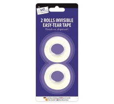 2 ROLLS INVISIBLE EASY-TEAR TAPE