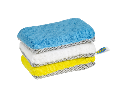 FLASH 3pk Scouring Pads 9x14x2.7cm