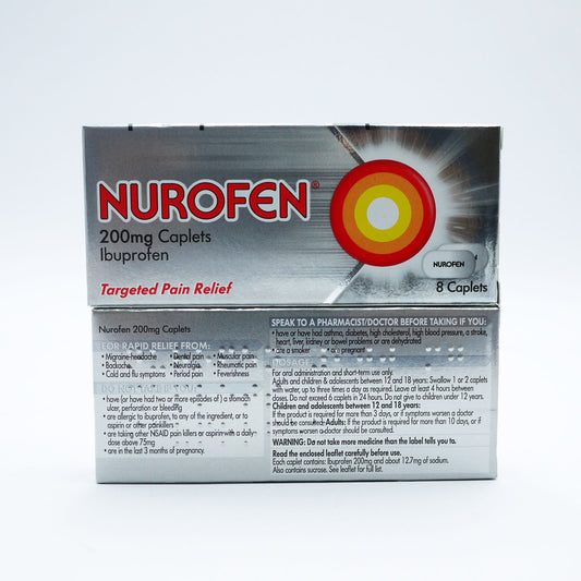 NUROFEN IBUPROFEN CAPLETS 200MG 8'S