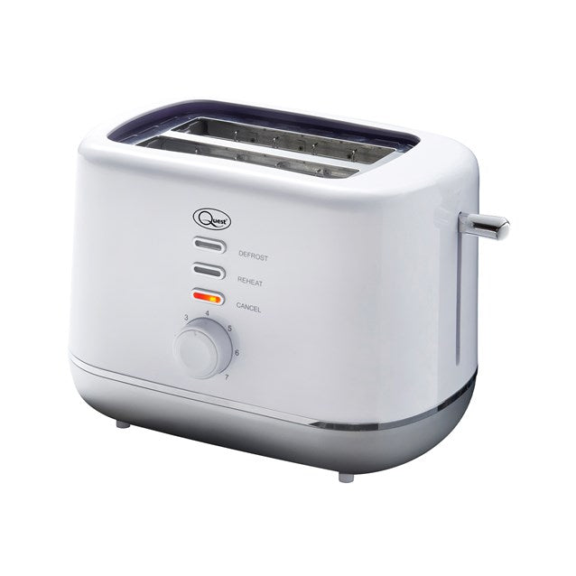 2 Slice Toaster White and Silver