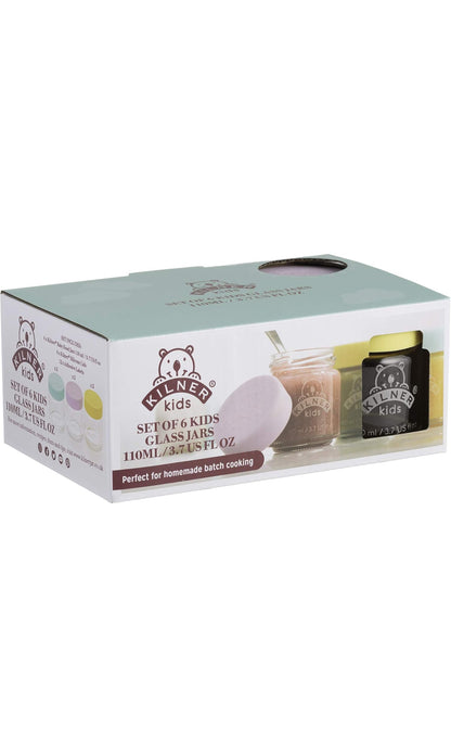 Lot de 6 bocaux en verre Kilner Kids de 110 ml