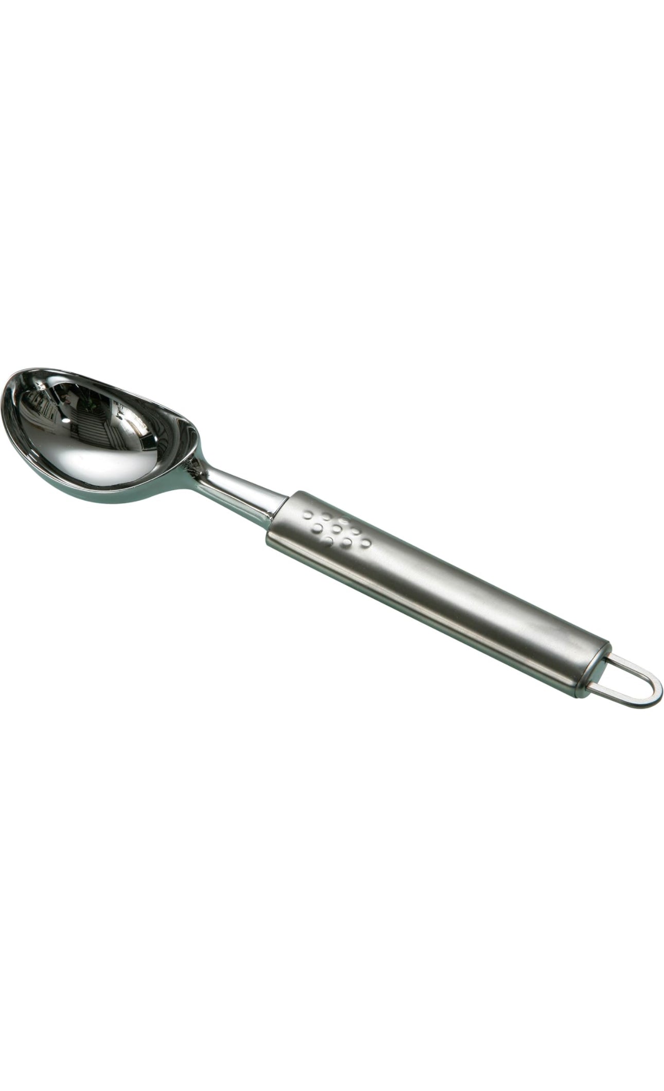 Cuillère à glace en acier inoxydable / Cuillère argentée avec gâchette