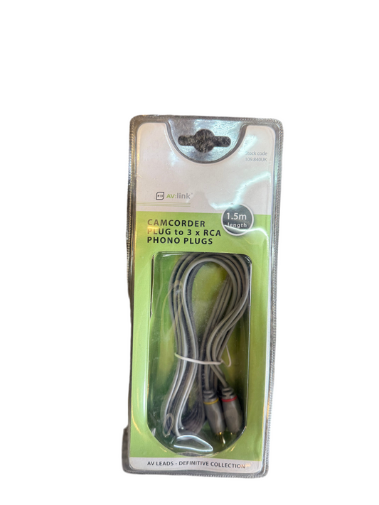 CÂBLE CAMÉSCOPE 3 x RCA MÂLE 1,5m