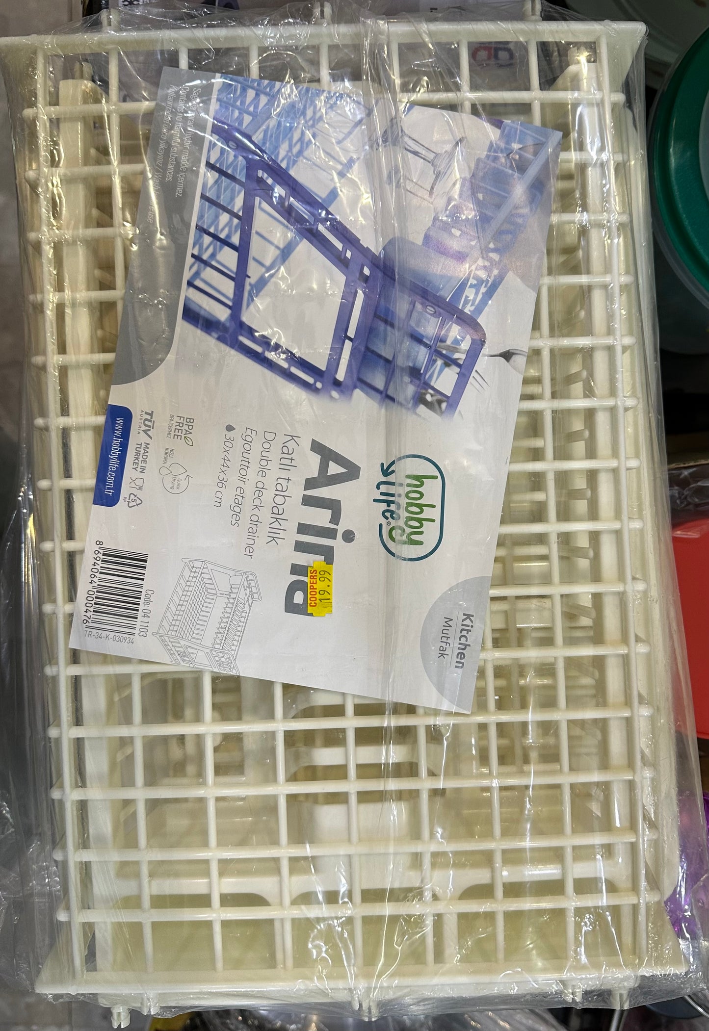 Égouttoir à deux niveaux
