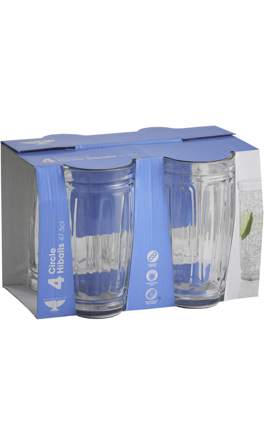 Ravenhead Essentials Verres Hiball Circulaires 47.5cl - Lot de 4