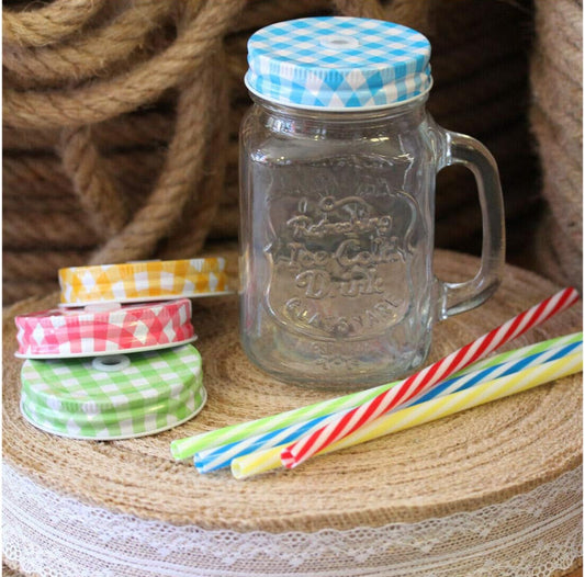 Bocal en verre avec paille 500 ml