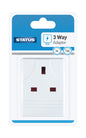 3 way - Fused - Adaptor - White