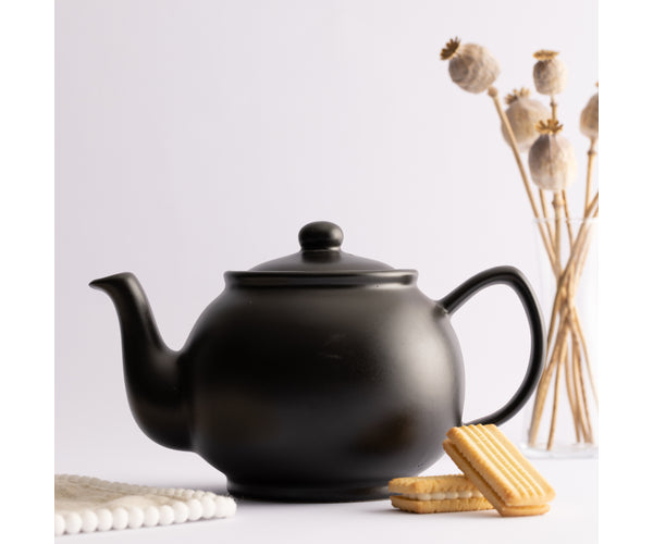Théière noire élégante 6 tasses : un ajout raffiné à votre collection de thés
