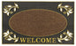 Golden Welcome Doormat - 75 x 45cm Elegant Entryway Mat