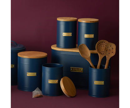 Rangement à biscuits Otto Navy : Gardez vos gourmandises fraîches avec style.