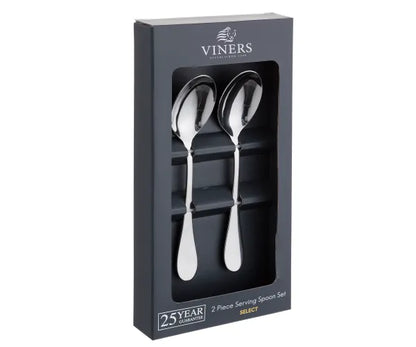 Élégant coffret cadeau de 2 cuillères de service 18/0 | Idéal pour recevoir.