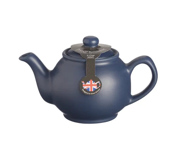 Théière bleu marine mat 6 tasses - Théière en céramique élégante pour infuser vos thés préférés