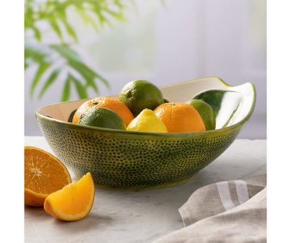 Plat ovale 28 cm Authentic World Foods - citron vert - L'essentiel pour une table exotique.