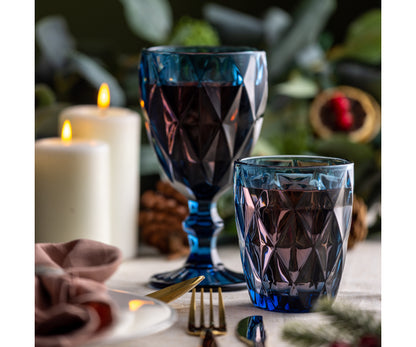 Gemstone Blue Mixer Glass 27cl Elegant Glassware for Cocktails