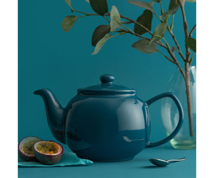 Théière élégante bleu sarcelle 6 tasses pour une infusion de thé raffinée