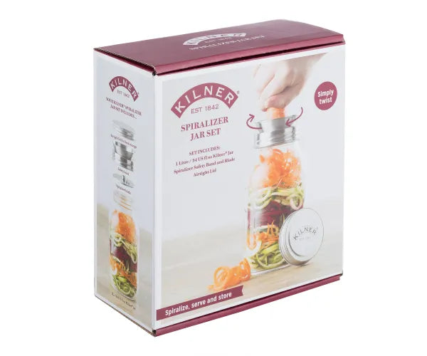 Bocal Spiraliseur 1 Litre - Récipient en Verre Premium pour la Cuisine avec Spiraliseur.