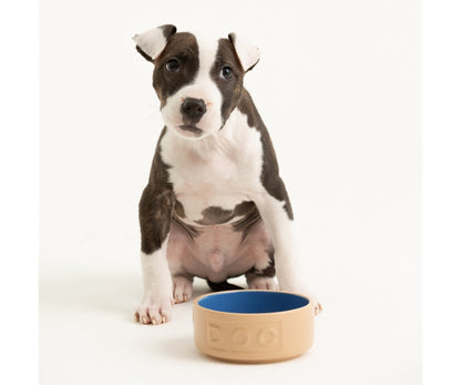 Gamelle pour chien Cane & Blue avec lettres, 13 cm : Une solution élégante et fonctionnelle pour l'alimentation de votre animal.