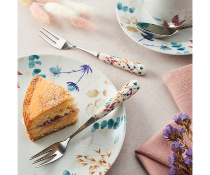 Le lot de 4 fourchettes à gâteau Meadow | Essentiels de table élégants.