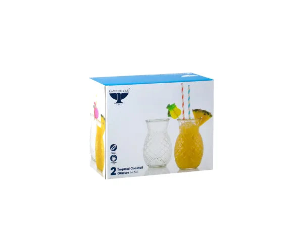Sublimez vos réceptions : Ensemble de verres à cocktail Ananas - 67,5 cl.