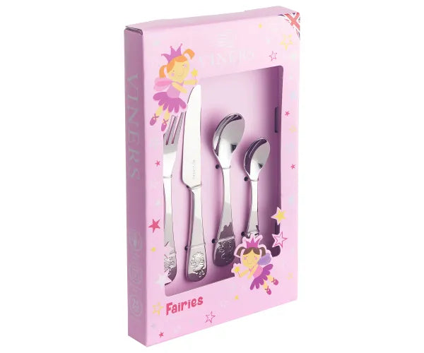 Coffret Cadeau Couverts Enfants 4 Pièces Fées Magiques | Des repas enchantés pour les petits.