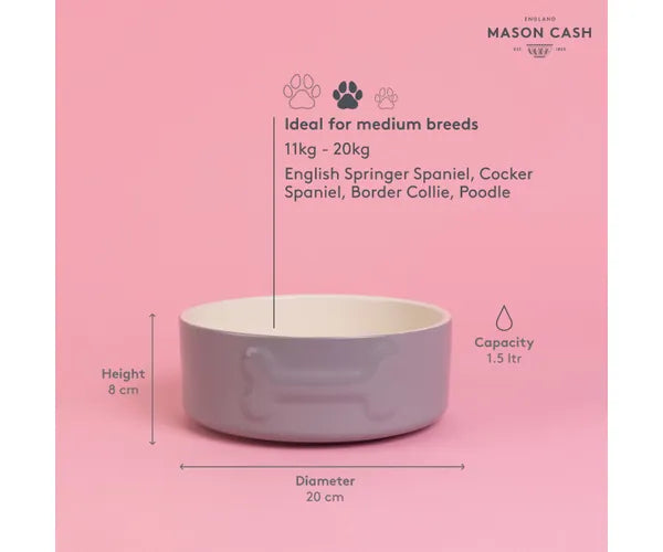 Gamelle pour Chien Grise Colour Mix 20cm : Une Solution d'Alimentation pour Animaux Élégante et Fonctionnelle.