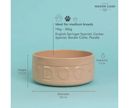 Gamelle pour chien Cane Lettered 20cm : Une solution élégante et fonctionnelle pour l'alimentation de votre animal.