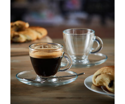 Améliorez votre expérience d'espresso – Lot de 2 tasses à espresso et soucoupes 8cl
