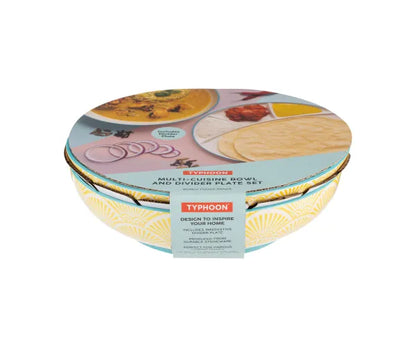 Découvrez la commodité et le style : le bol multi-cuisine et l'assiette à compartiments World Foods.