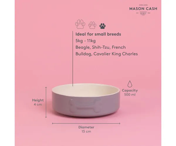 la gamelle élégante grise de 15 cm Colour Mix pour chien | Sublimez les repas de votre animal.