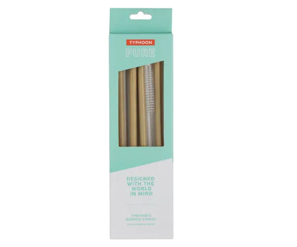 Lot de 4 pailles droites en bambou écologiques Pailles réutilisables et durables