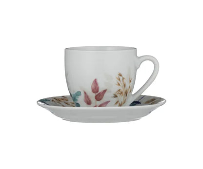 Ensemble de 2 tasses et soucoupes Meadow en porcelaine élégante