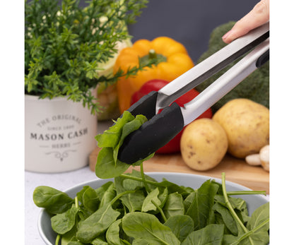 Pinces de cuisine professionnelles en acier inoxydable.
