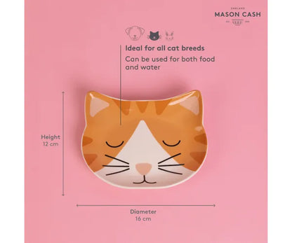 Adorables gamelles pour chat roux de 16x13cm, le plat parfait pour votre animal