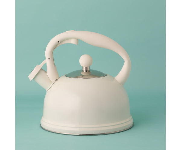 Bouilloire Classique pour Cuisinière Crème 1,8L Qualité Premium
