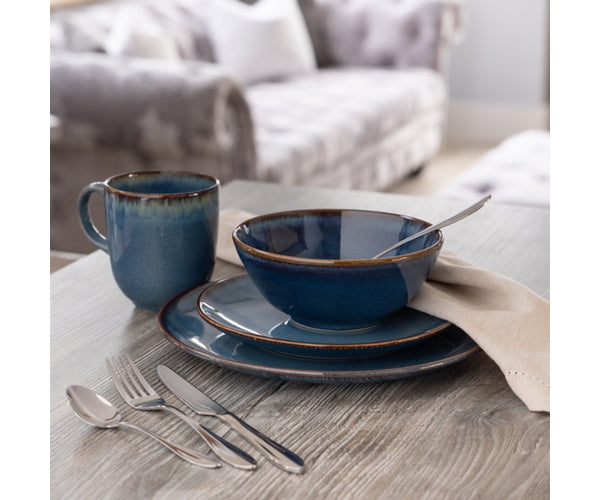 Assiette plate Mason Cash Reactive bleue 26 cm