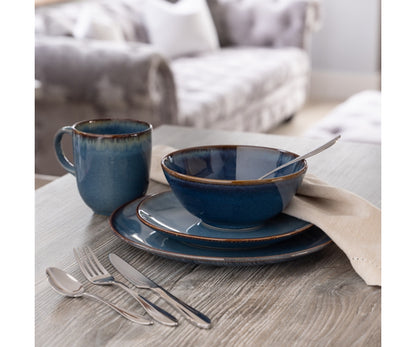 Assiette plate Mason Cash Reactive bleue 26 cm