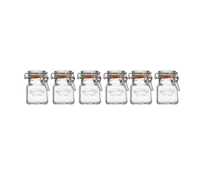 Lot de pots à épices en verre avec couvercle à clip – Organisez votre cuisine avec style.