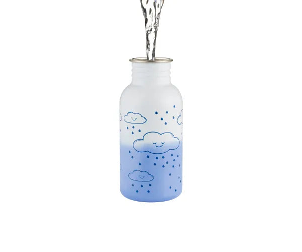 Restez hydraté avec la bouteille nuage à changement de couleur Pure Kids de 550 ml.