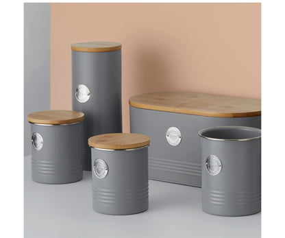 Sublimez votre cuisine avec notre Bocal à Pâtes Gris Living | Solution de Rangement Élégante.