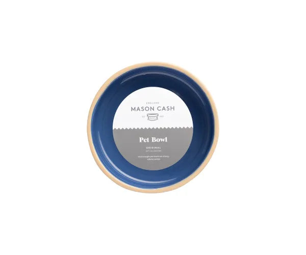 Gamelle pour Chien Lettres Bleues & Rotin 18cm - Solution d'Alimentation Élégante pour Animaux.