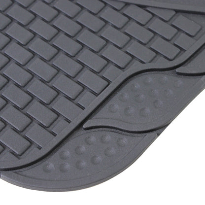 Jeu de tapis de voiture universels de luxe en caoutchouc robustes JVL – 4 pièces, noir