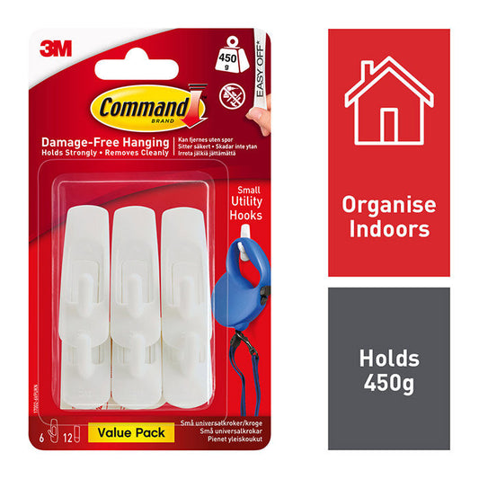 Command 6 Small Hooks, Value pack 17002VP