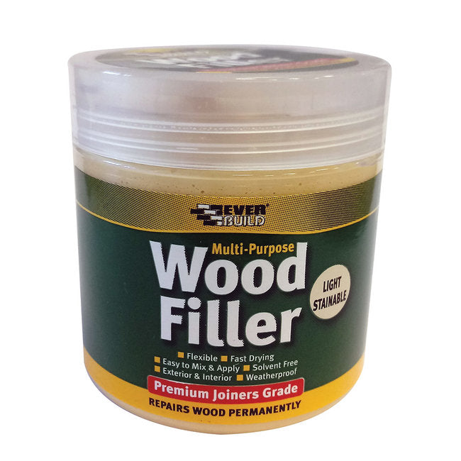 EVERBUILD MULTI PURPOSE WOOD FILLER LIGHT STAINABLE 250ML