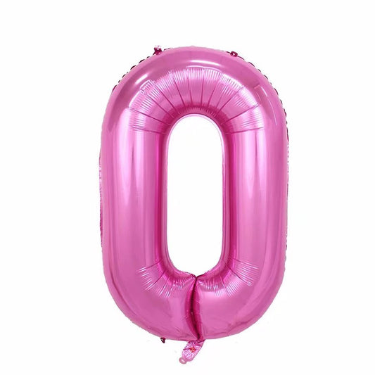 Grand ballon en aluminium rose « Non » de 101 cm (40 po)