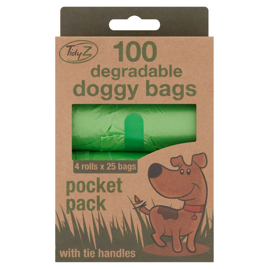 SACS À DÉCHETS CANINS BIODÉGRADABLES TIDYZ 4x25