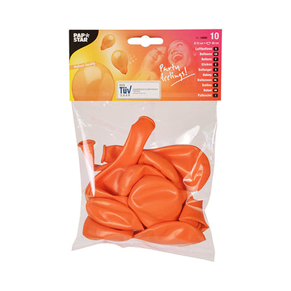 balloons orange diameter 25cm 10 pieces per pack