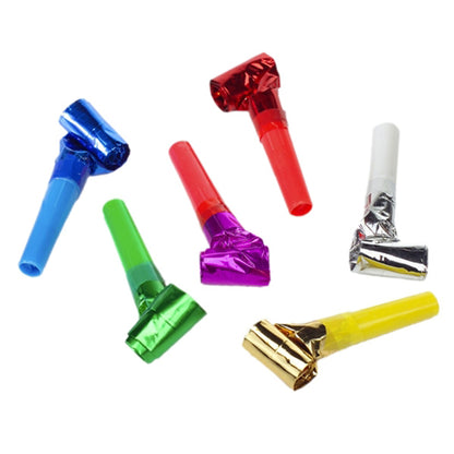 6 Metallic Party Blowers