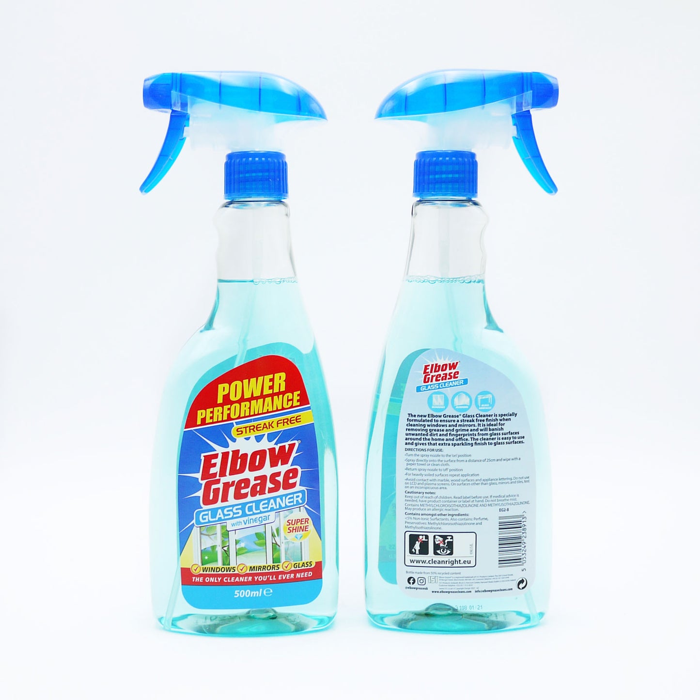 ELBOW GREASE GLASS CLEANER 500ML