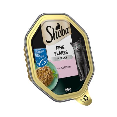 SHEBA FINE FLAKES IN JELLY WITH SALMON 85g