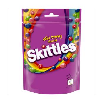 Skittles Vegan Chewy Sweets Wild Berry Fruit Flavoured Pouch Bag 136g to a